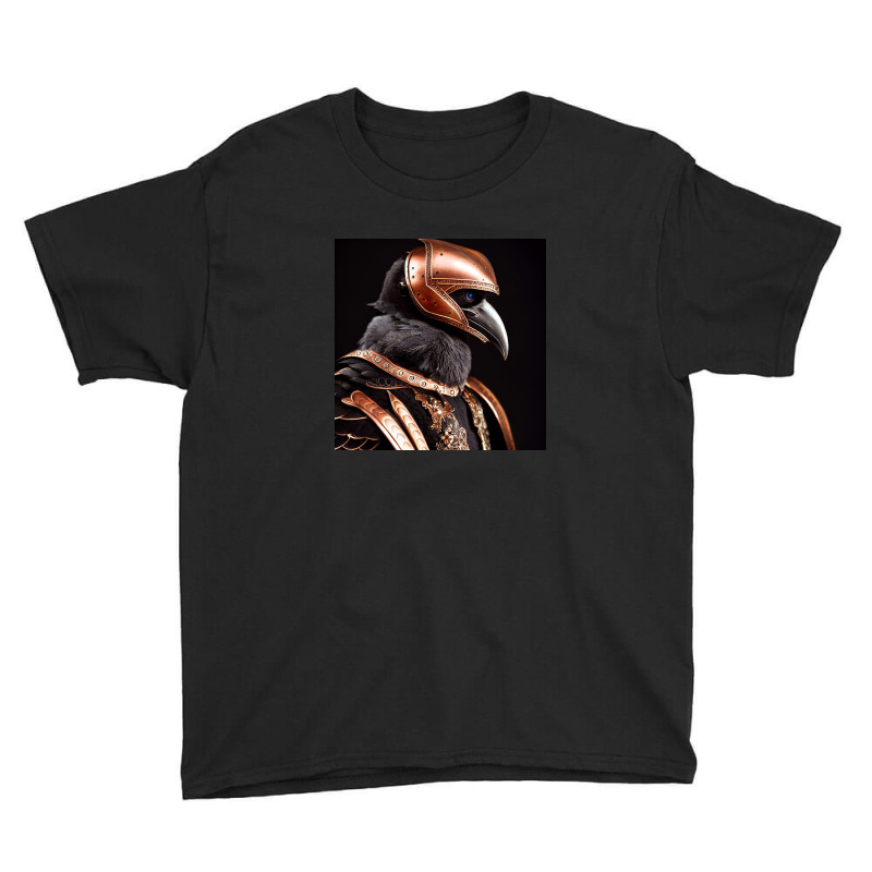 A Raven Wearing Copper, Armour And Helm Youth Tee | Artistshot