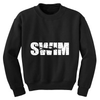 Distressed Look Swimming Gift For Swimmers Pullover Hoodie Youth Sweatshirt | Artistshot