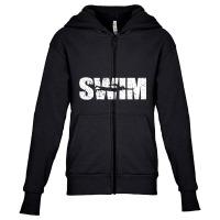 Distressed Look Swimming Gift For Swimmers Pullover Hoodie Youth Zipper Hoodie | Artistshot