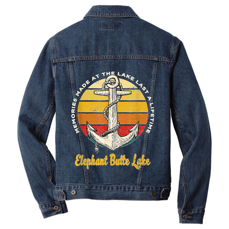 Memories At Elephant Butte Lake Last A Lifetime Camping Men Denim Jacket by WirtzRichard | Artistshot