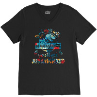 Don't Mess With Mamasaurus V-neck Tee | Artistshot