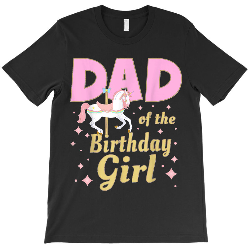 Mens Carousel Party Family Matching Dad 1st First Birthday Girl T-shirt | Artistshot