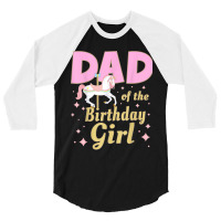 Mens Carousel Party Family Matching Dad 1st First Birthday Girl 3/4 Sleeve Shirt | Artistshot