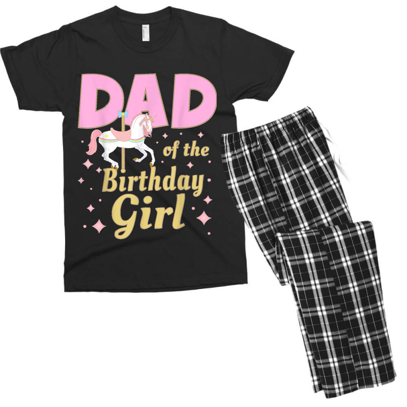 Mens Carousel Party Family Matching Dad 1st First Birthday Girl Men's T-shirt Pajama Set | Artistshot