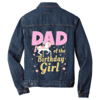 Mens Carousel Party Family Matching Dad 1st First Birthday Girl Men Denim Jacket | Artistshot