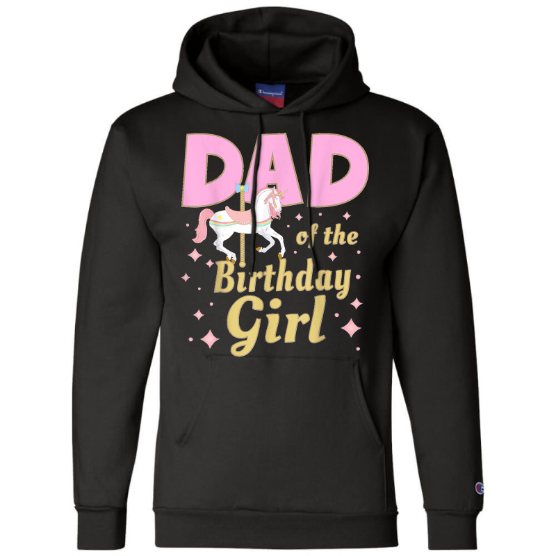 Mens Carousel Party Family Matching Dad 1st First Birthday Girl Champion Hoodie | Artistshot