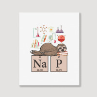 Funny Chemistry Sloth Art Gift Portrait Canvas Print | Artistshot