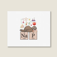 Funny Chemistry Sloth Art Gift Landscape Canvas Print | Artistshot