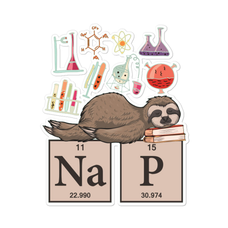 Funny Chemistry Sloth Art Gift Sticker | Artistshot