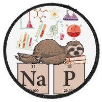 Funny Chemistry Sloth Art Gift Round Patch | Artistshot