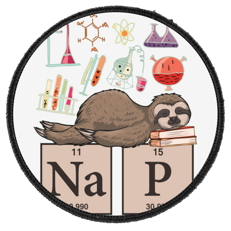 Funny Chemistry Sloth Art Gift Round Patch | Artistshot