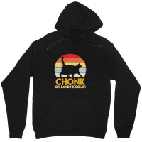 Funny Fat Cats Chonk Oh Lawd He Comin Vintage Retro Sunset Unisex Hoodie | Artistshot