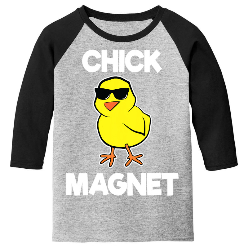 Chick Magnet Shirt Funny Boys Kids Easter Cool Chick T Shirt Youth 3/4 Sleeve by LoriMccarty89 | Artistshot