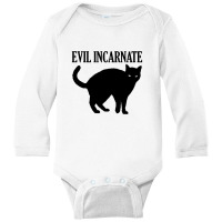 Evil Incarnate Black Cat Long Sleeve Baby Bodysuit | Artistshot