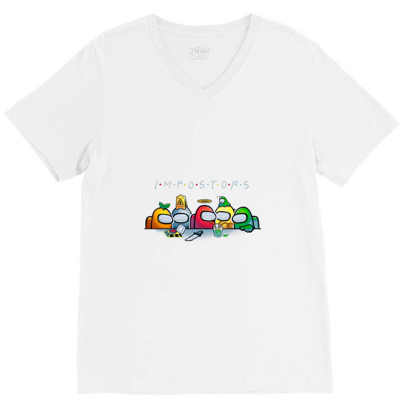 Gaming Crewmate Meme Impostor Among Game Us Sus V-neck Tee | Artistshot