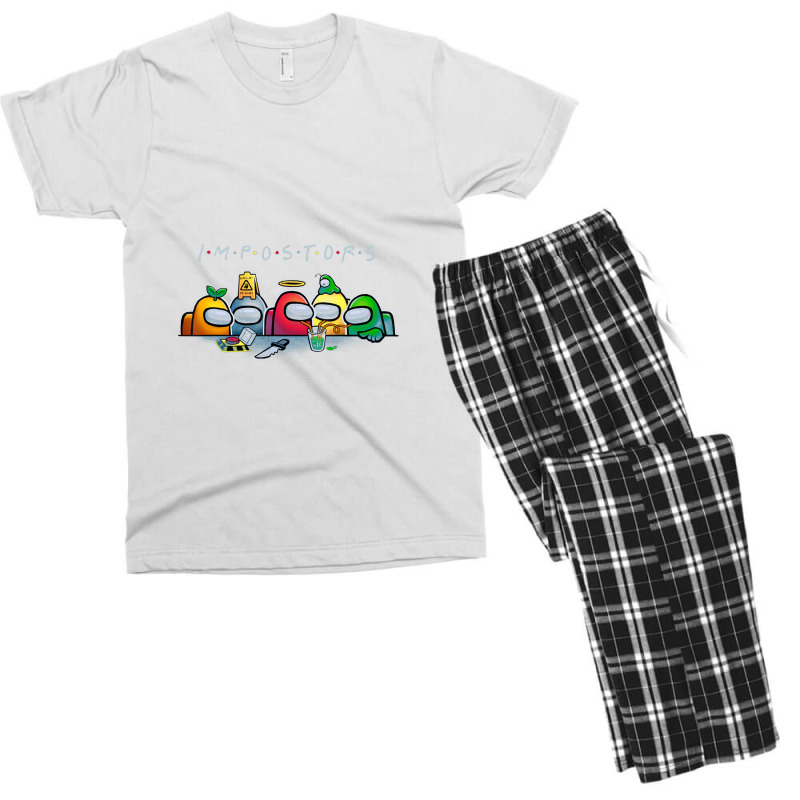 Gaming Crewmate Meme Impostor Among Game Us Sus Men's T-shirt Pajama Set | Artistshot