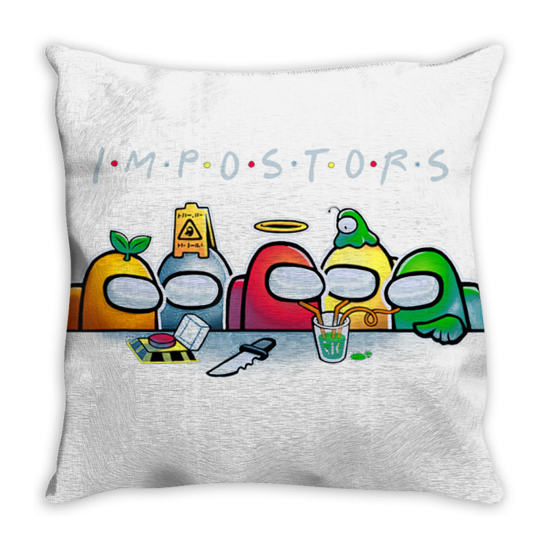 Gaming Crewmate Meme Impostor Among Game Us Sus Throw Pillow | Artistshot