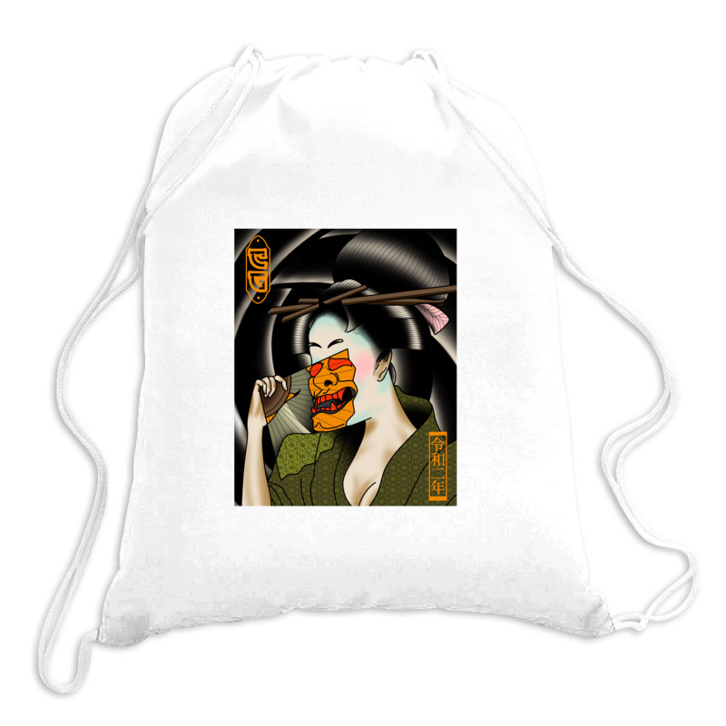 Geisha 2 Drawstring Bags | Artistshot