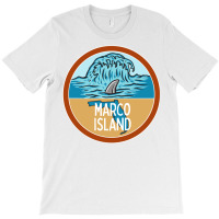 Marco Island Beach Florida Fl Ocean Wave Shark Fin Vacation Pullover H T-shirt | Artistshot