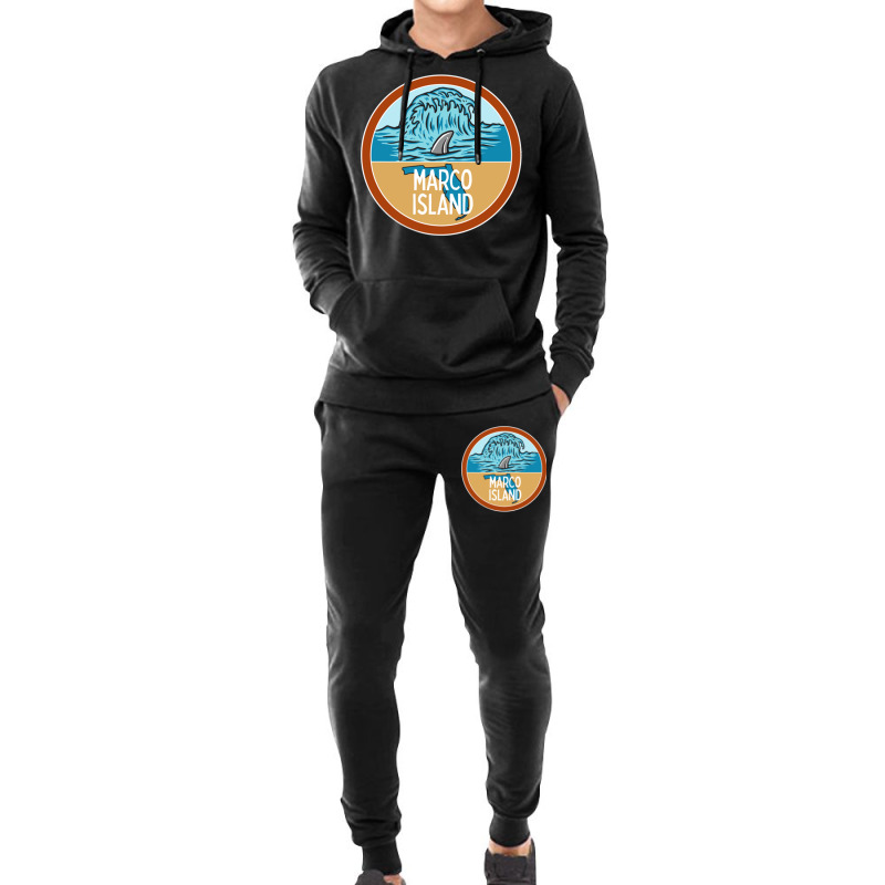 Marco Island Beach Florida Fl Ocean Wave Shark Fin Vacation Pullover H Hoodie & Jogger Set | Artistshot