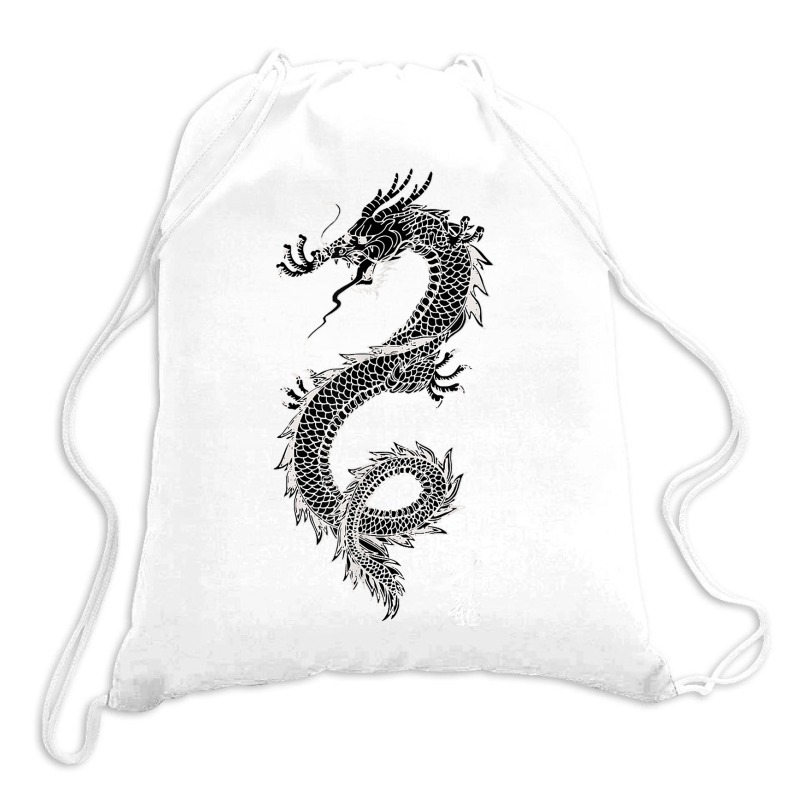 Chinese Dragon Gift T Shirt, Asian Dragon Art, Dk Drawstring Bags | Artistshot