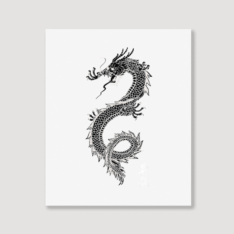 Chinese Dragon Gift T Shirt, Asian Dragon Art, Dk Portrait Canvas Print | Artistshot