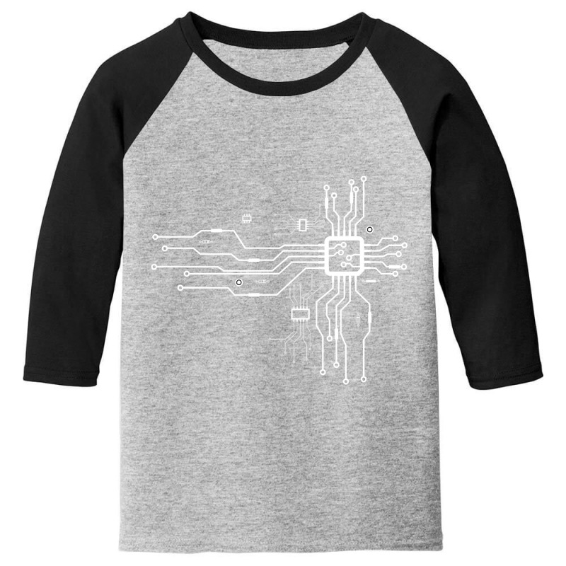 Cpu Heart Chipset Board Electrical Electronic Engineer T Shirt Youth 3/4 Sleeve by LoriMccarty89 | Artistshot