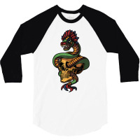 Quetzalcoatl Skull Aztec Feathered Serpent Mayan Inca T Shirt 3/4 Sleeve Shirt | Artistshot