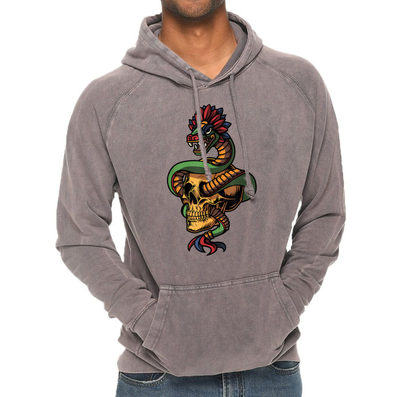 Quetzalcoatl Skull Aztec Feathered Serpent Mayan Inca T Shirt Vintage Hoodie by KaseeDheera | Artistshot