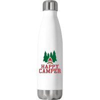 Happy Camper Stainless Steel Water Bottle | Artistshot