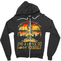 I'm Mostly Peace Love And Light Zipper Hoodie | Artistshot