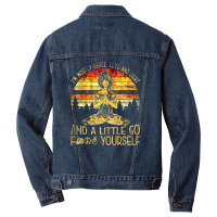 I'm Mostly Peace Love And Light Men Denim Jacket | Artistshot