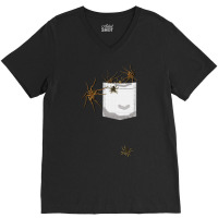 Spiders T  Shirt Pocket Full Of Creepy Spiders Arachnologists Arachnop V-neck Tee | Artistshot