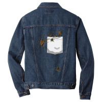 Spiders T  Shirt Pocket Full Of Creepy Spiders Arachnologists Arachnop Men Denim Jacket | Artistshot