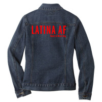 Latina Af Have A Nice Day Ladies Denim Jacket | Artistshot