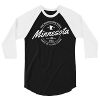 Minnesota North Star State Souvenir 10000 Lakes Gift T Shirt 3/4 Sleeve Shirt | Artistshot