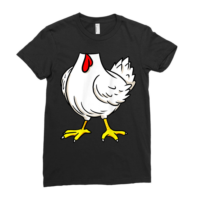 Chicken Funny Farm Animal, Farming Halloween Costume T Shirt Ladies Fitted T-Shirt by sugruewxrivestsxe | Artistshot