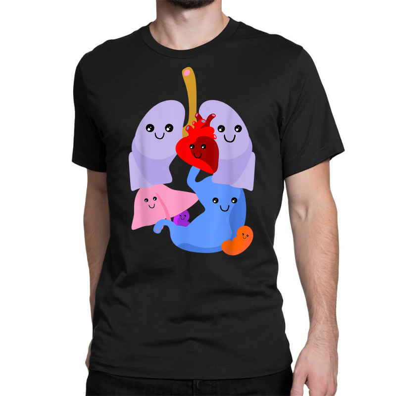 Anatomy Physiology Heart Lungs Vital Organs Illustration T Shirt Classic T-shirt by caulkyuladdenrxi | Artistshot