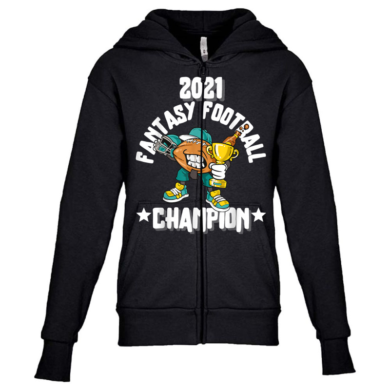 Funny 2021 Fantasy Football Champion Fantasy League Winner T Shirt Youth Zipper Hoodie | Artistshot