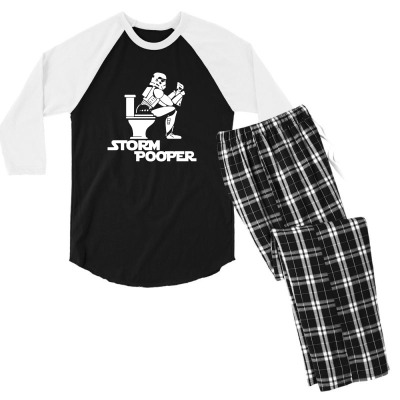 Storm Pooper Men's 3/4 Sleeve Pajama Set Designed By Tee Shop