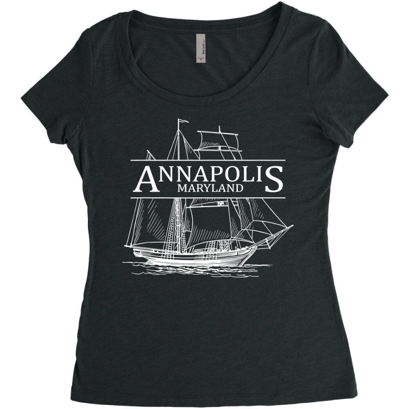 Annapolis Maryland Sailing Capital Of The World T Shirt Women's Triblend Scoop T-shirt by caulkyuladdenrxi | Artistshot