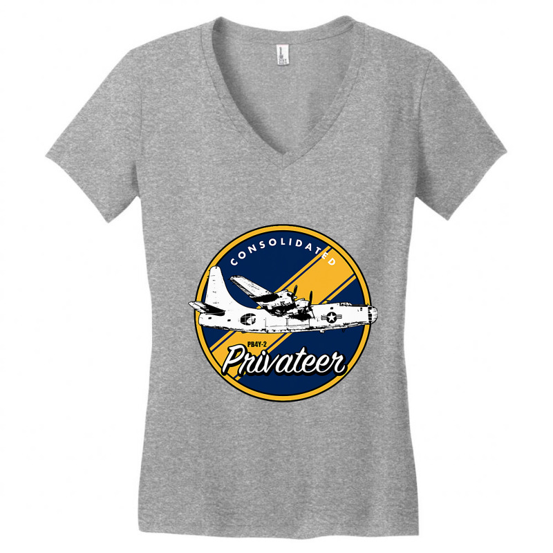 Wwii Consolidated Pb4y2 Privateer Veteran Veterans Day Xmas Women's V-Neck T-Shirt by bakien89 | Artistshot