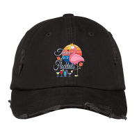 Time For Flocktails Retro Pink Flamingo Drinking Bird Puns Premium Vintage Cap | Artistshot