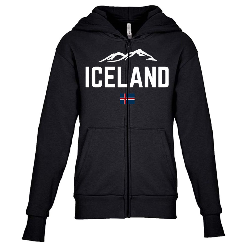 Iceland Flag Vintage  Men Women Kids  Iceland Sweatshirt Youth Zipper Hoodie by fallenafsericebe | Artistshot