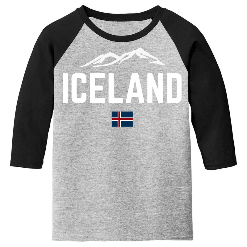 Iceland Flag Vintage  Men Women Kids  Iceland Sweatshirt Youth 3/4 Sleeve by fallenafsericebe | Artistshot