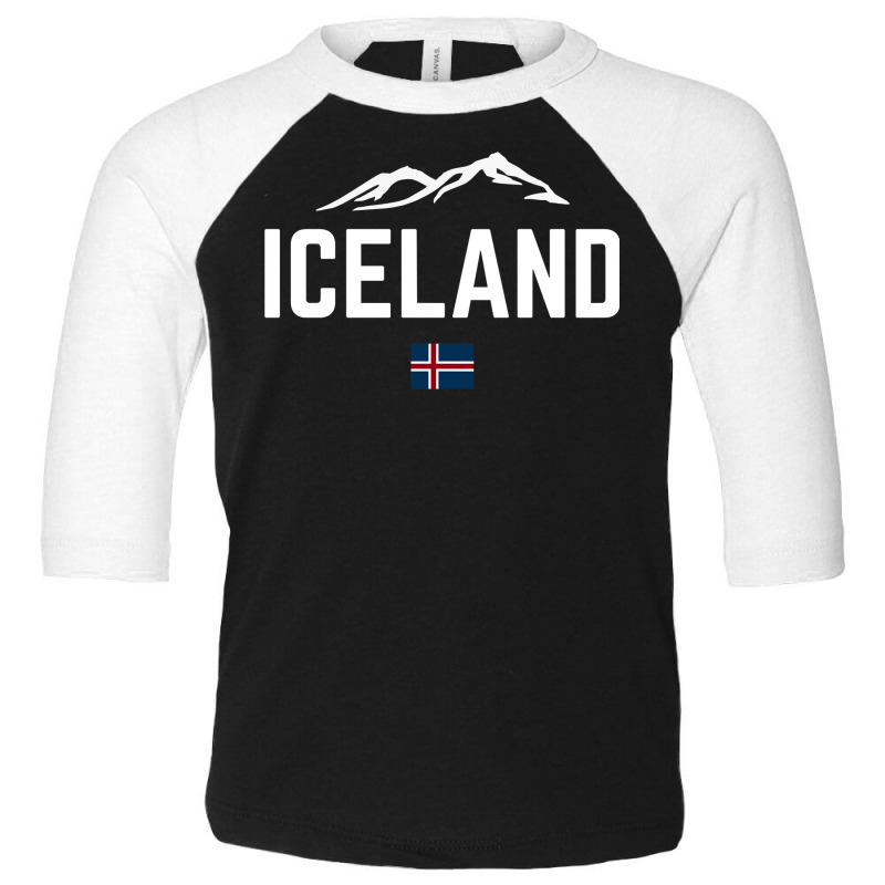 Iceland Flag Vintage  Men Women Kids  Iceland Sweatshirt Toddler 3/4 Sleeve Tee by fallenafsericebe | Artistshot