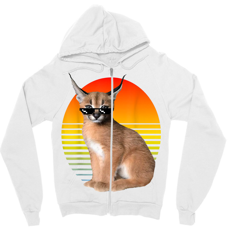 Big Floppa Caracal Cat Meme' Unisex Poly Cotton T-Shirt