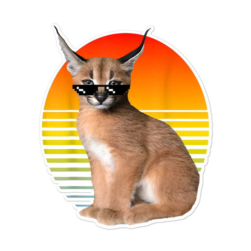 Big Floppa Meme Cat' Unisex Two-Tone Hoodie