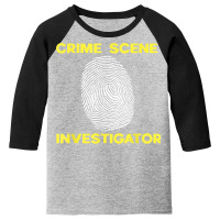 Crime Scene Investigator Private Detective Secret Spy T Shirt Youth 3/4 Sleeve | Artistshot