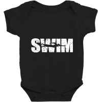 Distressed Look Swimming Gift For Swimmers Pullover Hoodie Baby Bodysuit | Artistshot